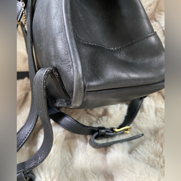 Vintage Coach Legacy Mini Daypack/Backpack Black Leather 9960 - Picture 12 of 12